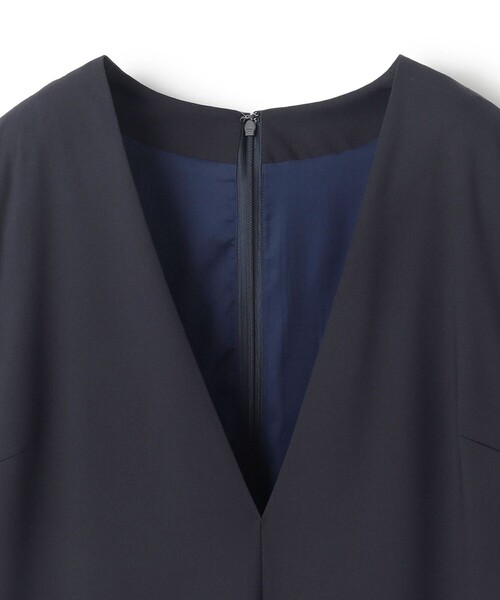 【セール】【洗える】ウールライク Vネックワンピース（ワンピース）｜UNFILO（アンフィーロ）