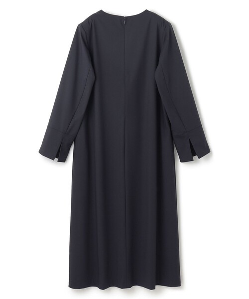 【セール】【洗える】ウールライク Vネックワンピース（ワンピース）｜UNFILO（アンフィーロ）