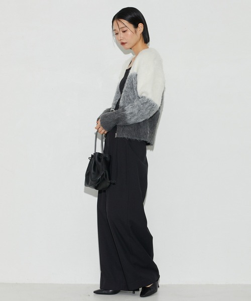 Firsthand（ファーストハンド）の「Firsthand/ファーストハンド リサイクルシャギーグラデーションZIPカーディガン / ジップカーデ（カーディガン/ボレロ・レディース・オフホワイト/サックスブルー/オレンジ・FREE）」の16枚目の写真