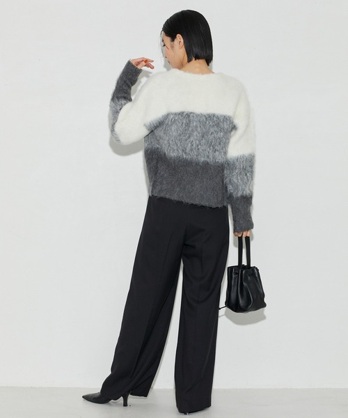 Firsthand（ファーストハンド）の「Firsthand/ファーストハンド リサイクルシャギーグラデーションZIPカーディガン / ジップカーデ（カーディガン/ボレロ・レディース・オフホワイト/サックスブルー/オレンジ・FREE）」の17枚目の写真