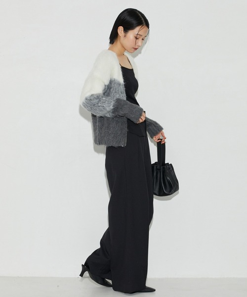 Firsthand（ファーストハンド）の「Firsthand/ファーストハンド リサイクルシャギーグラデーションZIPカーディガン / ジップカーデ（カーディガン/ボレロ・レディース・オフホワイト/サックスブルー/オレンジ・FREE）」の18枚目の写真