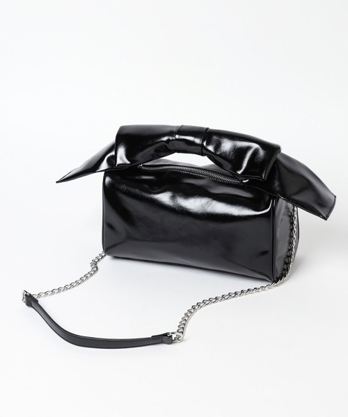 Heather（ヘザー）の「リボンミディBAG　202390（ハンドバッグ・レディース・シルバー/ブラック系/ブラック・ONE SIZE）」の22枚目の写真