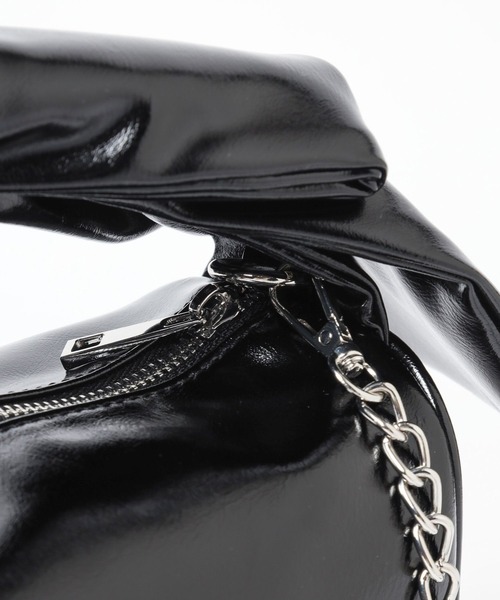 Heather（ヘザー）の「リボンミディBAG　202390（ハンドバッグ・レディース・シルバー/ブラック系/ブラック・ONE SIZE）」の19枚目の写真