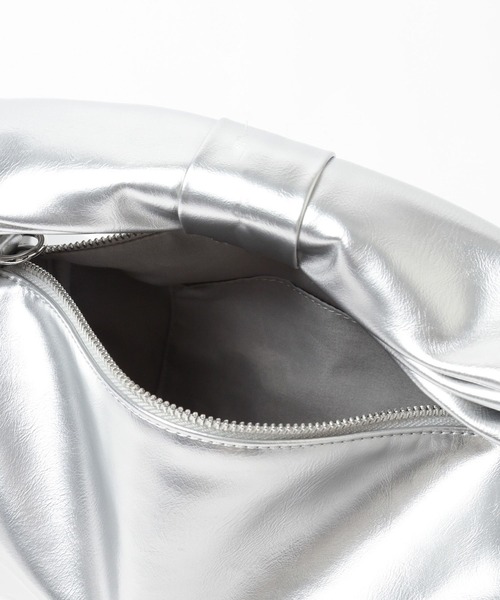 Heather（ヘザー）の「リボンミディBAG　202390（ハンドバッグ・レディース・シルバー/ブラック系/ブラック・ONE SIZE）」の5枚目の写真