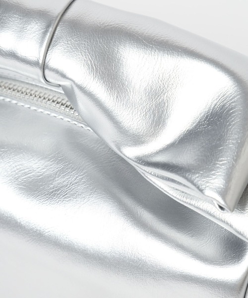 Heather（ヘザー）の「リボンミディBAG　202390（ハンドバッグ・レディース・シルバー/ブラック系/ブラック・ONE SIZE）」の8枚目の写真