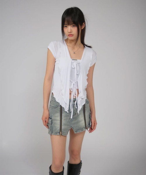 アクレント ACLENT Frill ribbon tops