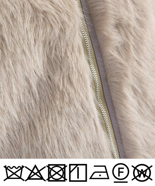 PICCIN(ピッチン)の「【WEB限定】フェイクファージャケット(その他アウター・レディース・グレイッシュベージュ/チャコールグレー・M)」の22枚目の写真