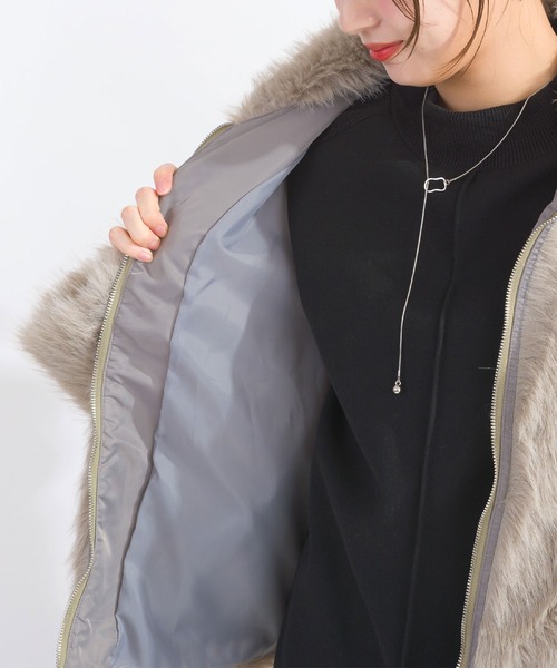 PICCIN(ピッチン)の「【WEB限定】フェイクファージャケット(その他アウター・レディース・グレイッシュベージュ/チャコールグレー・M)」の21枚目の写真