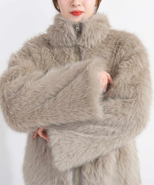 PICCIN(ピッチン)の「【WEB限定】フェイクファージャケット(その他アウター・レディース・グレイッシュベージュ/チャコールグレー・M)」の19枚目の写真