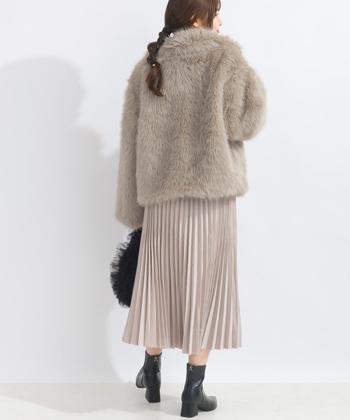 PICCIN(ピッチン)の「【WEB限定】フェイクファージャケット(その他アウター・レディース・グレイッシュベージュ/チャコールグレー・M)」の16枚目の写真