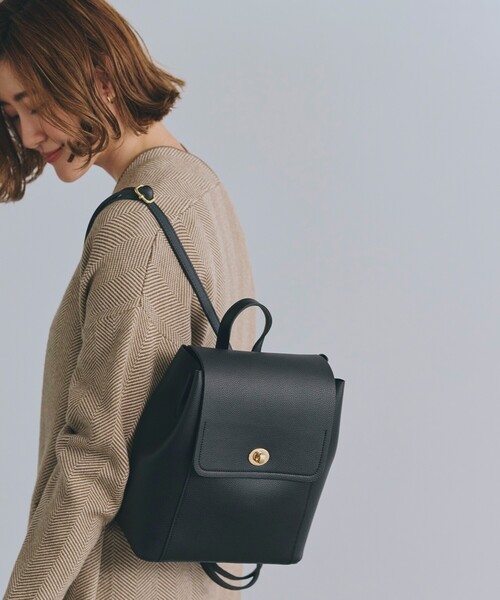 grove（グローブ）の「◆合成皮革中仕切りリュック（バックパック/リュック・レディース・ブラック/ベージュ系8/ライトグレー/ダークグレー・00）」の2枚目の写真