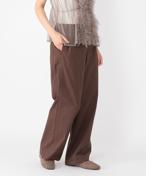 studio CLIP（スタディオクリップ）の「《days》チノストレートパンツ[プチ・プラスサイズあり]（チノパンツ・レディース・ネイビー/グレー/ブラウン/ベージュ・SMALL/MEDIUM/LARGE/ﾌﾘｰ(L)/PF）」の3枚目の写真