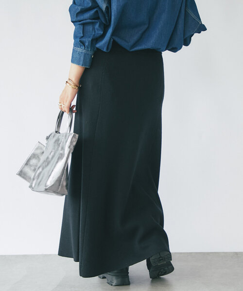 un dix cors（アンディコール）の「《高見え・あったかボトム》ニットマーメイドスカート（スカート・レディース・レッド/グレー/ブラック・FREE）」の7枚目の写真