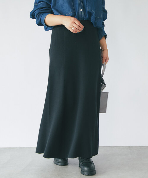 un dix cors（アンディコール）の「《高見え・あったかボトム》ニットマーメイドスカート（スカート・レディース・レッド/グレー/ブラック・FREE）」の8枚目の写真