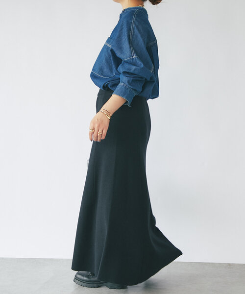 un dix cors（アンディコール）の「《高見え・あったかボトム》ニットマーメイドスカート（スカート・レディース・レッド/グレー/ブラック・FREE）」の10枚目の写真