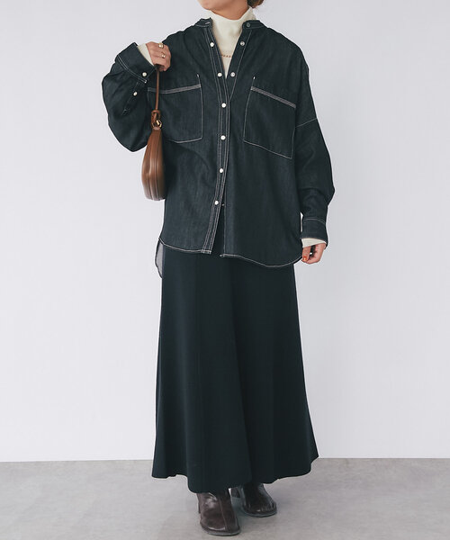 un dix cors（アンディコール）の「《高見え・あったかボトム》ニットマーメイドスカート（スカート・レディース・レッド/グレー/ブラック・FREE）」の15枚目の写真