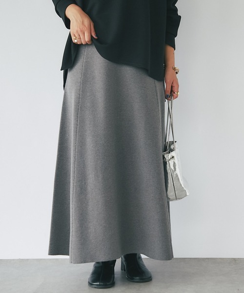 un dix cors（アンディコール）の「《高見え・あったかボトム》ニットマーメイドスカート（スカート・レディース・レッド/グレー/ブラック・FREE）」の3枚目の写真