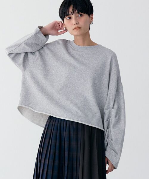 AMERICAN HOLIC(アメリカンホリック)の「ミニ裏毛タックスリーブショートプルオーバー2(Tシャツ/カットソー・レディース・グレー系その他・M/L)」の12枚目の写真