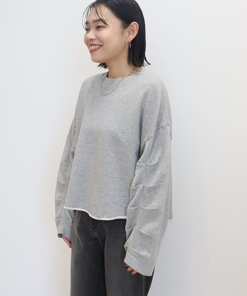 AMERICAN HOLIC(アメリカンホリック)の「ミニ裏毛タックスリーブショートプルオーバー2(Tシャツ/カットソー・レディース・グレー系その他・M/L)」の20枚目の写真