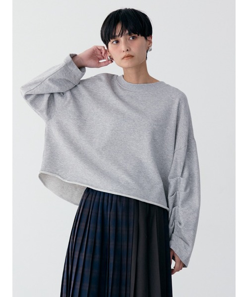 AMERICAN HOLIC(アメリカンホリック)の「ミニ裏毛タックスリーブショートプルオーバー2(Tシャツ/カットソー・レディース・グレー系その他・M/L)」の1枚目の写真