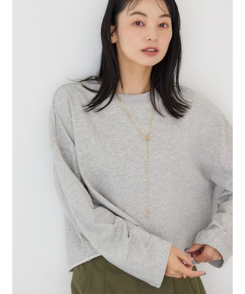 AMERICAN HOLIC(アメリカンホリック)の「ミニ裏毛タックスリーブショートプルオーバー2(Tシャツ/カットソー・レディース・グレー系その他・M/L)」の3枚目の写真