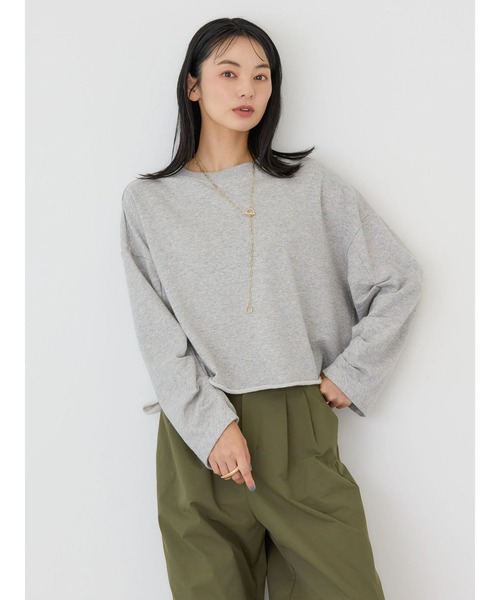 AMERICAN HOLIC(アメリカンホリック)の「ミニ裏毛タックスリーブショートプルオーバー2(Tシャツ/カットソー・レディース・グレー系その他・M/L)」の4枚目の写真