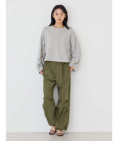 AMERICAN HOLIC(アメリカンホリック)の「ミニ裏毛タックスリーブショートプルオーバー2(Tシャツ/カットソー・レディース・グレー系その他・M/L)」の6枚目の写真