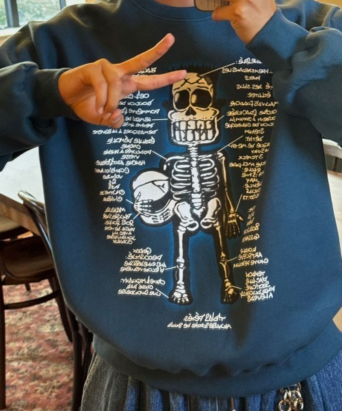 セール】BIG SALE開催中！【BY ATTENTION】 ドクロプリント スウェット