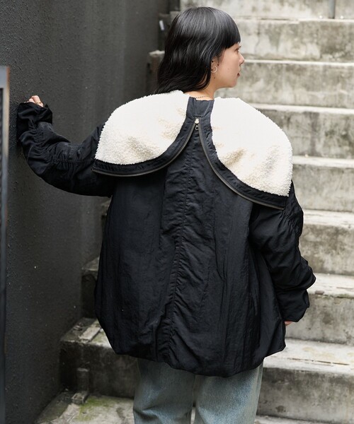 スリーアズフォー/ナイロンブルゾン EVERLAST(CROSSPLUS ONLINE)（エバーラスト）の「配色切替