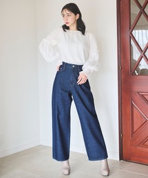 31 Sons de mode | デニムワイドパンツ(デニムパンツ)
