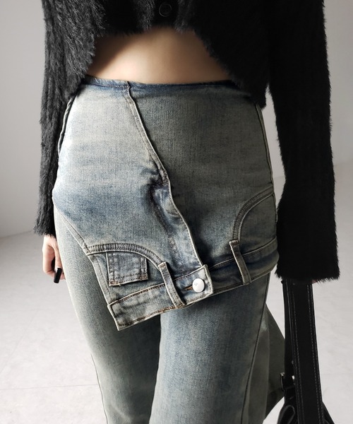 セール】【 2color ／ 4size 】レイヤードウエストヴィンテージ