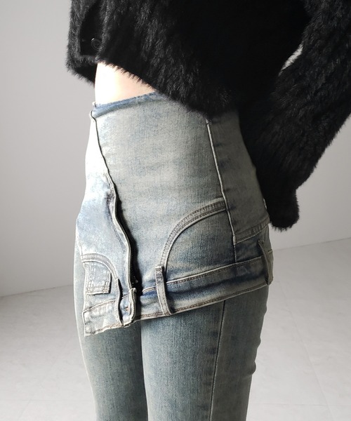 セール】【 2color ／ 4size 】レイヤードウエストヴィンテージ