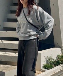 TRIANGLE PALETTE | オーバーサイズ カレッジ風ロゴスウェット/トレーナー(スウェット)