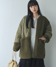 ボアキルトパッチワークブルゾン