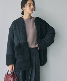ボアキルトパッチワークブルゾン