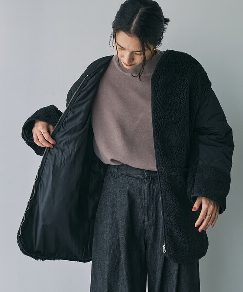 ボアキルトパッチワークブルゾン