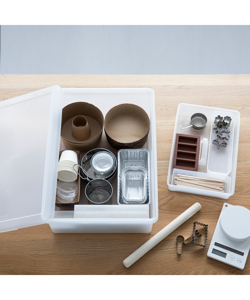 ポリプロピレン 収納ボックス ワイド 小 約幅50．5×奥行37×高さ