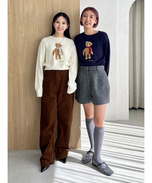 LILY BROWN（リリーブラウン）の「コーデュロイハイライズワイドパンツ（その他パンツ・レディース・ピンク/ブラウン・0/1）」の4枚目の写真