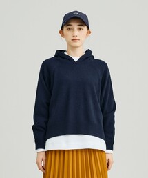 【WOMEN】ウールカシミヤ フーディニット