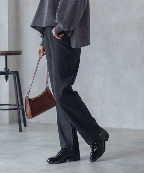 NAVY(ネイビー)の「nAvy あったか 温℃ 裏起毛ストレートパンツ(その他パンツ・レディース・ワンウォッシュ/ブルー/ブラック/チェック・S/M/L/XL)」の4枚目の写真