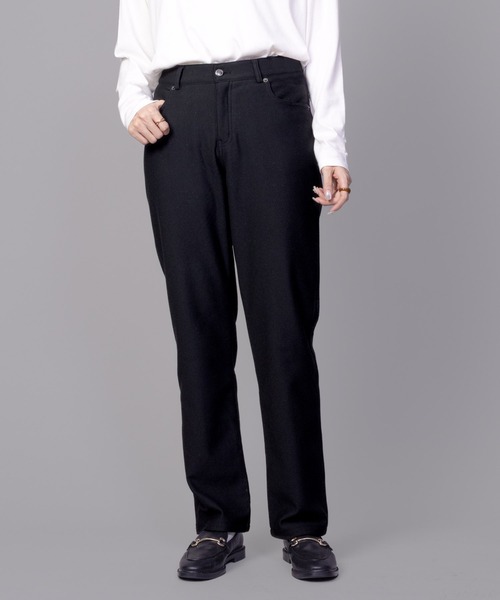 NAVY(ネイビー)の「nAvy あったか 温℃ 裏起毛ストレートパンツ(その他パンツ・レディース・ワンウォッシュ/ブルー/ブラック/チェック・S/M/L/XL)」の7枚目の写真