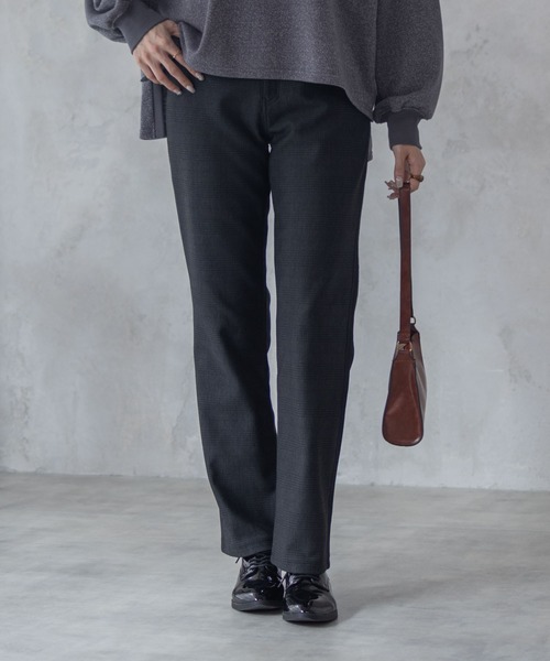 NAVY(ネイビー)の「nAvy あったか 温℃ 裏起毛ストレートパンツ(その他パンツ・レディース・ワンウォッシュ/ブルー/ブラック/チェック・S/M/L/XL)」の18枚目の写真