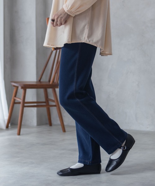 NAVY(ネイビー)の「nAvy あったか 温℃ 裏起毛ストレートパンツ(その他パンツ・レディース・ワンウォッシュ/ブルー/ブラック/チェック・S/M/L/XL)」の15枚目の写真