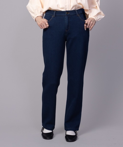NAVY(ネイビー)の「nAvy あったか 温℃ 裏起毛ストレートパンツ(その他パンツ・レディース・ワンウォッシュ/ブルー/ブラック/チェック・S/M/L/XL)」の16枚目の写真