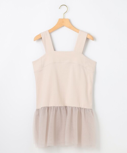 匿名配送・チュールレイヤードタンク セール】【apres jour clair】チュールレイヤードタンク（タンクトップ