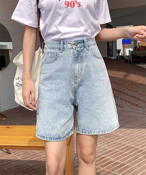 urge:(アージコロン )の「【URGE:】ハーフ丈 デニム パンツ(デニムパンツ・レディース・ブルー/ネイビー・SMALL/MEDIUM/LARGE/X-LARGE)」の4枚目の写真