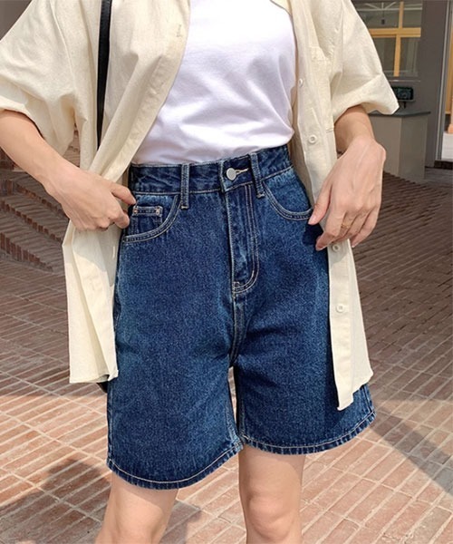 urge:(アージコロン )の「【URGE:】ハーフ丈 デニム パンツ(デニムパンツ・レディース・ブルー/ネイビー・SMALL/MEDIUM/LARGE/X-LARGE)」の8枚目の写真