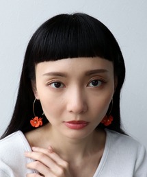 Three Four Time | マットフラワーフックピアス(ピアス(両耳用))