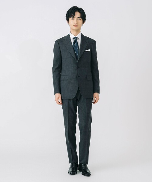 セール】強撚 グレンプレイド 3ボタン スーツ（S～XL）（スーツ