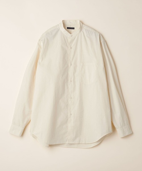 UNITED ARROWS（ユナイテッドアローズ）の「【マルチサイズ】タイプライター ワイドフォルム バンドカラーシャツ（シャツ/ブラウス・メンズ・ホワイト/ピンク/ライム/ブラック/ライトブルー/ネイビー/ベージュ/オフホワイト・マルチサイズ）」の2枚目の写真